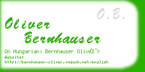oliver bernhauser business card